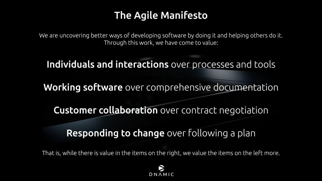 DNAMIC - Agile Manifesto