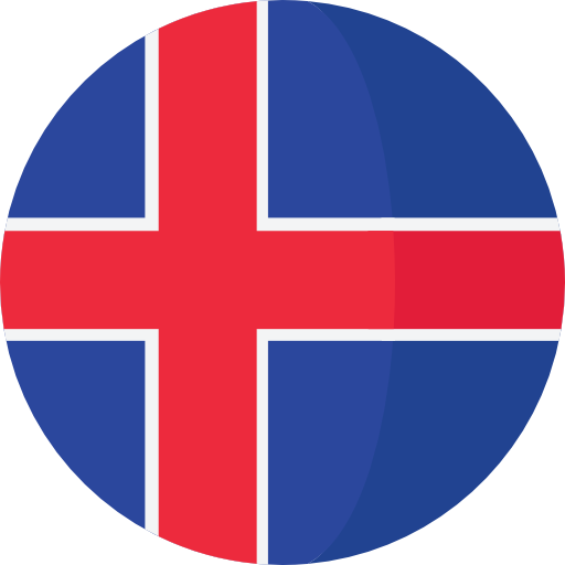 iceland flag rounded