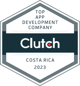 Clutch badge Top App Development company Costa Rica 2023