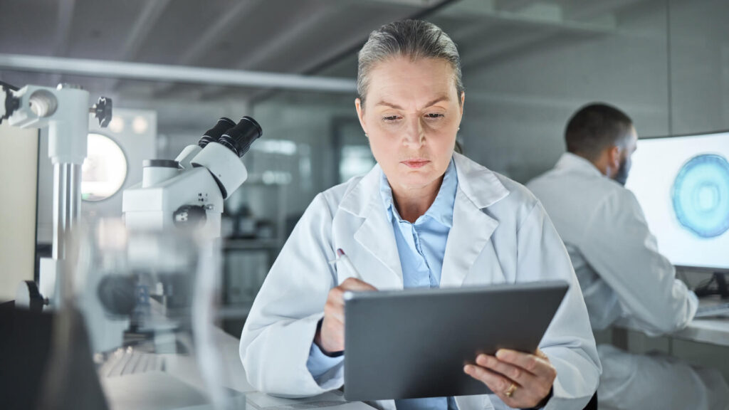 Doctor using a Tablet